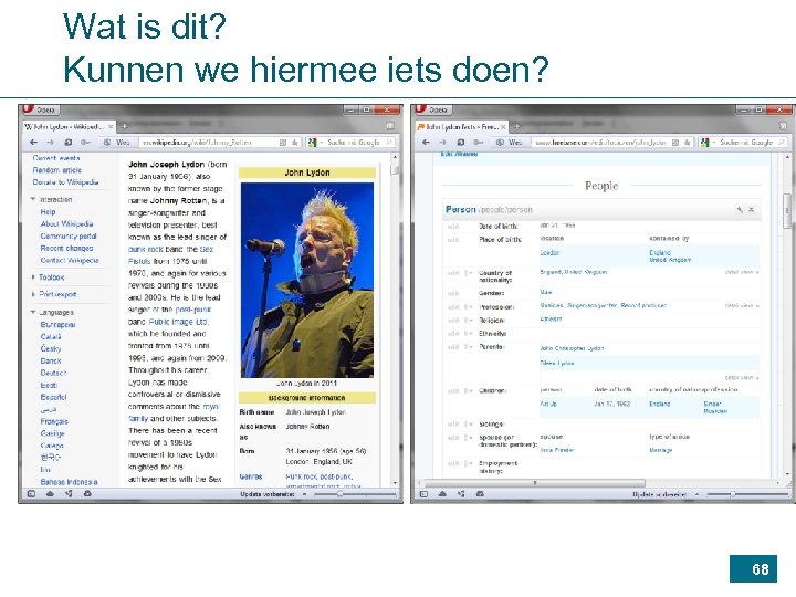 Wat is dit? Kunnen we hiermee iets doen? 68 