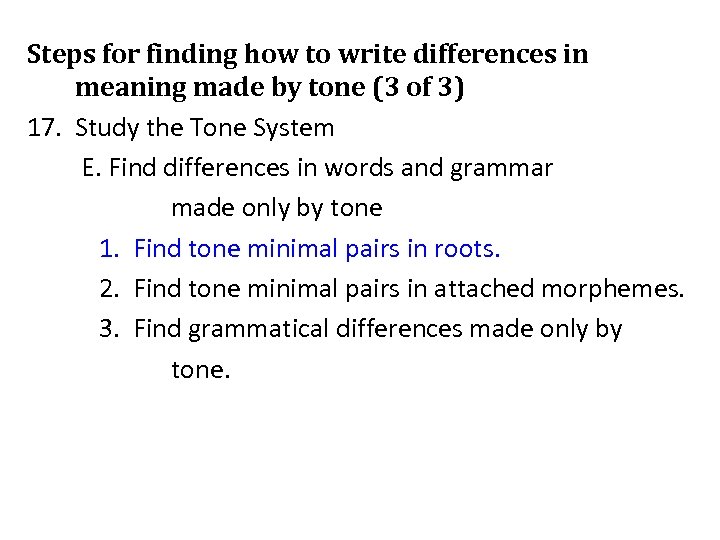 Steps for finding how to write differences in meaning made by tone (3 of