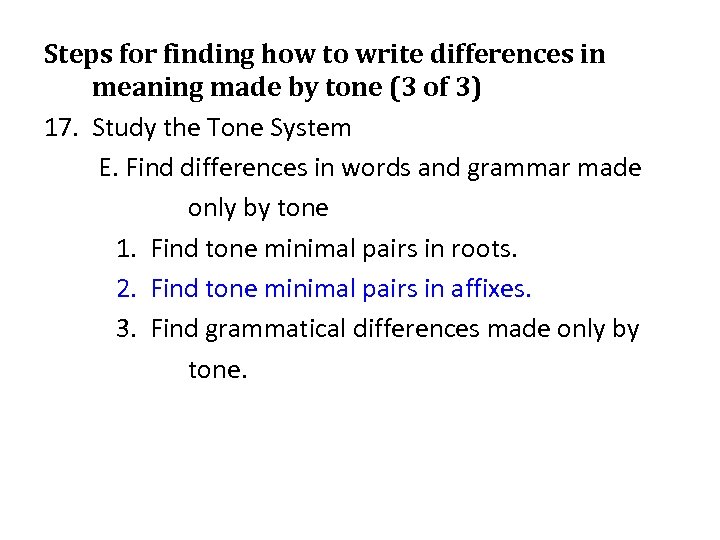 Steps for finding how to write differences in meaning made by tone (3 of