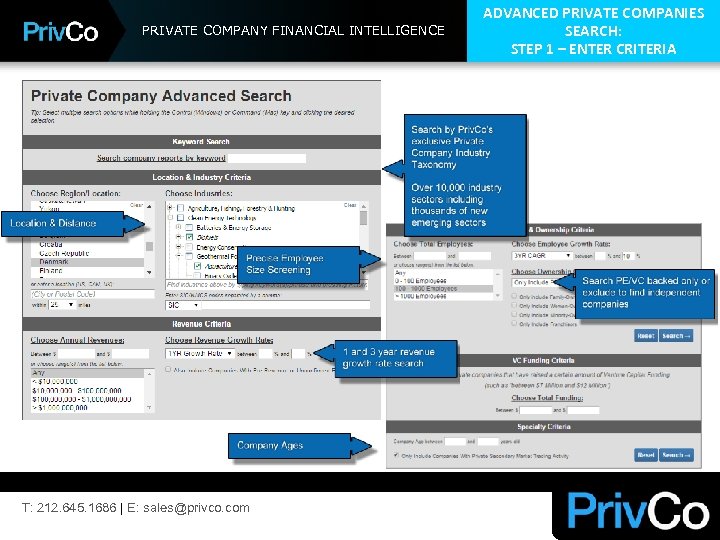 PRIVATE COMPANY FINANCIAL INTELLIGENCE T: 212. 645. 1686 | E: sales@privco. com ADVANCED PRIVATE