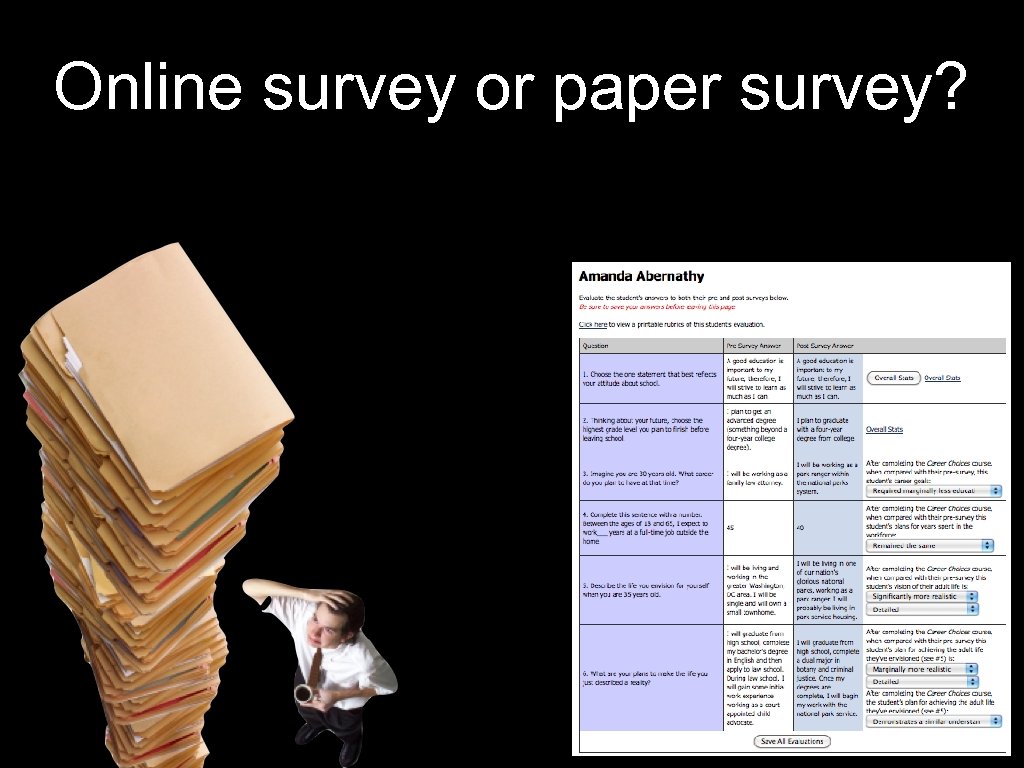 Online survey or paper survey? 