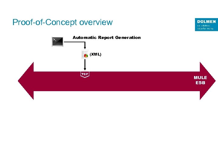 Proof-of-Concept overview Automatic Report Generation (XML) TCP MULE ESB 16/03/2018 ı 19 