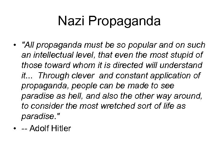 Nazi Propaganda • 