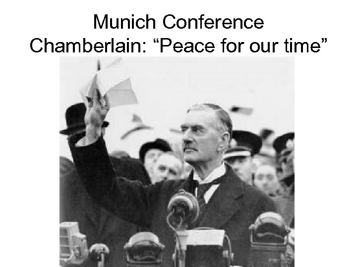 Munich Conference Chamberlain: “Peace for our time” 