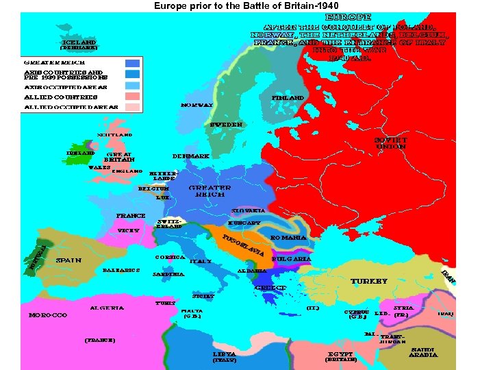 Europe prior to the Battle of Britain-1940 