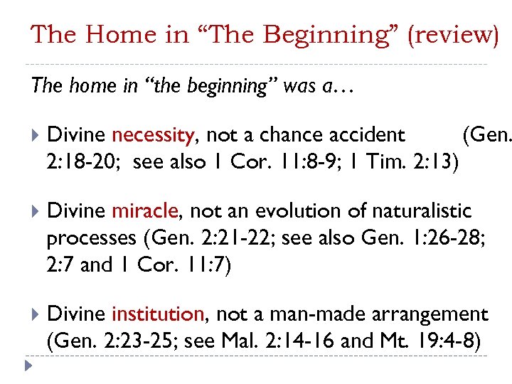 The Home in “The Beginning” (review) The home in “the beginning” was a… Divine