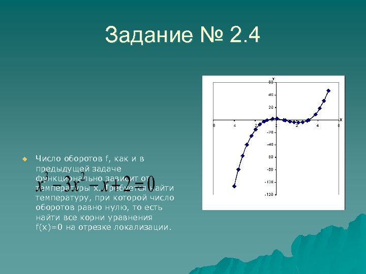 Задание № 2. 4 u Число оборотов f, как и в предыдущей задаче функционально