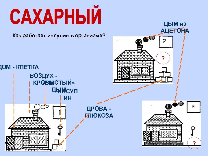 Как работает инсулин в организме? ДЫМ из АЦЕТОНА ? ДОМ - КЛЕТКА ВОЗДУХ КРОВЬ