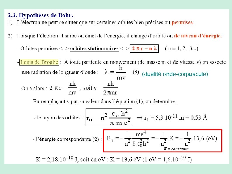 (dualité onde-corpuscule) 