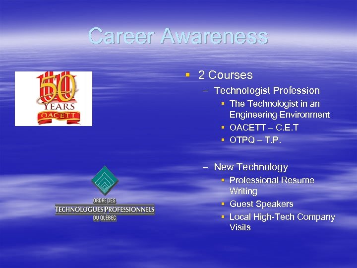 Career Awareness § 2 Courses – Technologist Profession § The Technologist in an Engineering