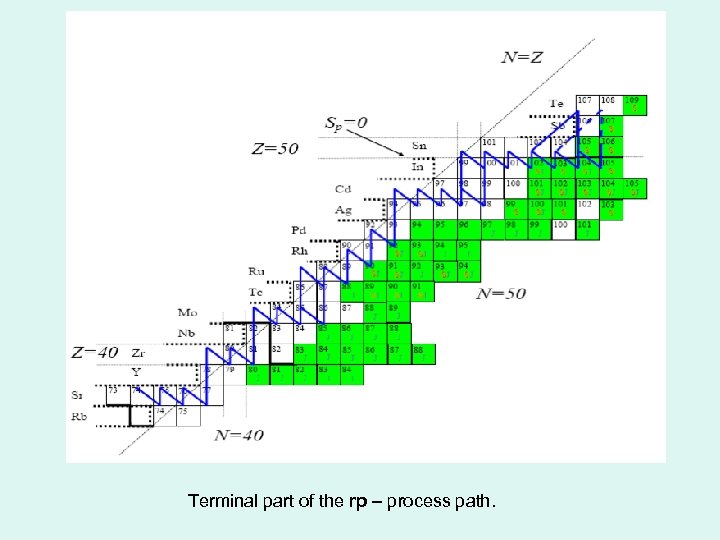 Terminal part of the rp – process path. 