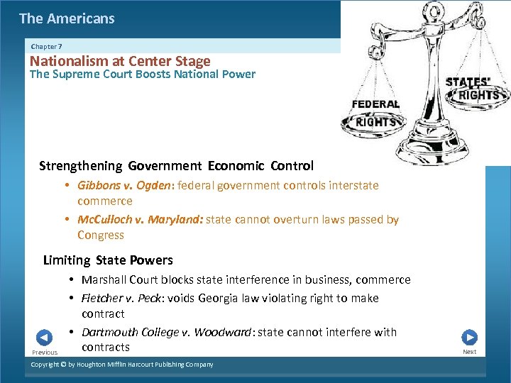 The Americans Chapter 7 Nationalism at Center Stage The Supreme Court Boosts National Power
