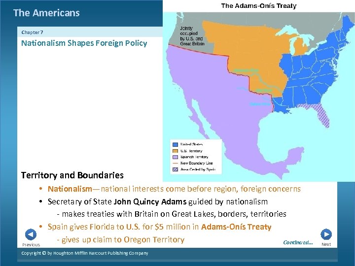 The Americans Chapter 7 Nationalism Shapes Foreign Policy Territory and Boundaries • Nationalism—national interests