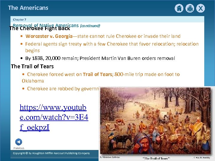 The Americans Chapter 7 Removal of Native Americans {continued} The Cherokee Fight Back •