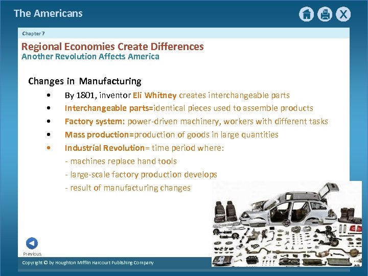 The Americans Chapter 7 Regional Economies Create Differences Another Revolution Affects America Changes in
