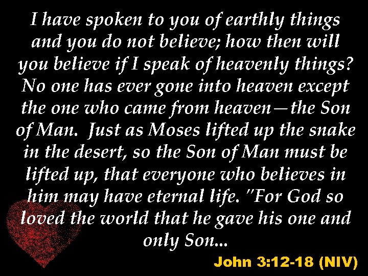 I have spoken to you of earthly things and you do not believe; how