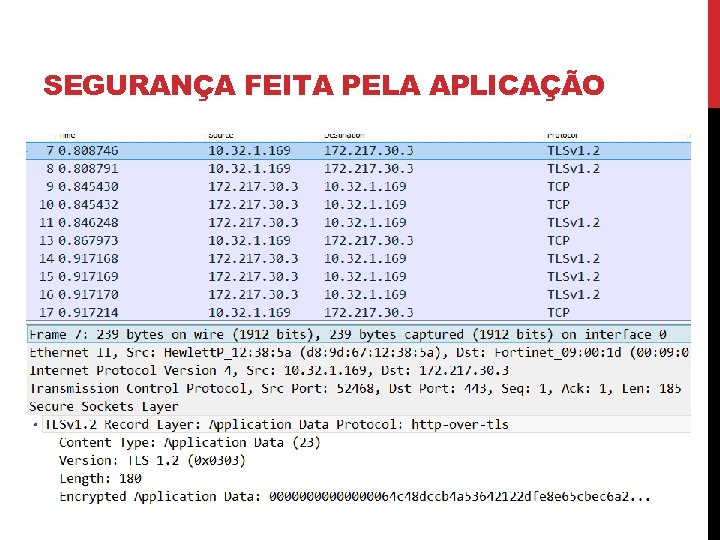 SEGURANÇA FEITA PELA APLICAÇÃO 