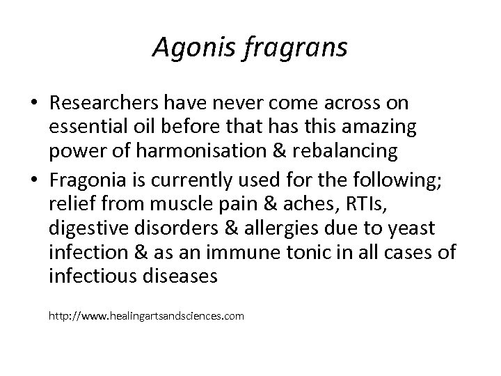 Agonis fragrans • Researchers have never come across on essential oil before that has