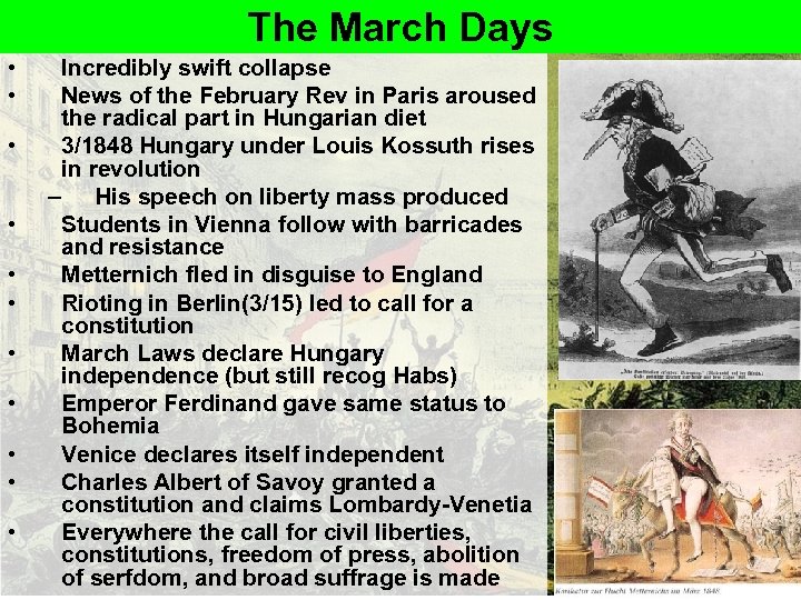 The March Days • • • Incredibly swift collapse News of the February Rev