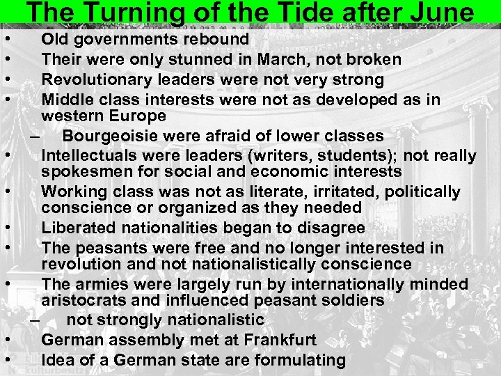 The Turning of the Tide after June • • • Old governments rebound Their