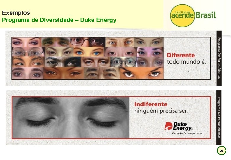 Exemplos Programa de Diversidade – Duke Energy 25 