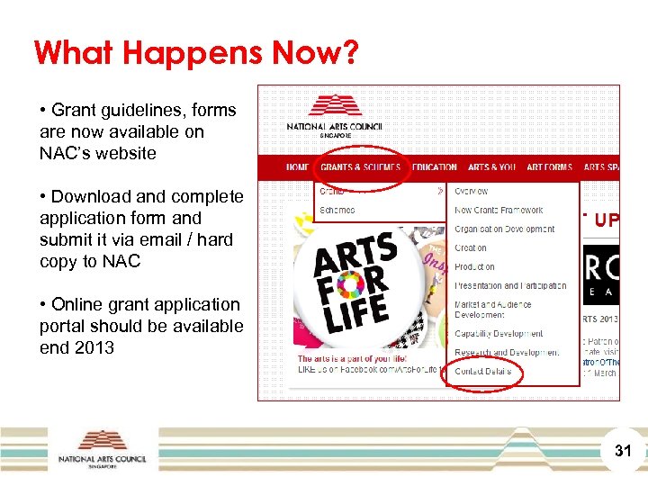 What Happens Now? • Grant guidelines, forms are now available on NAC’s website •