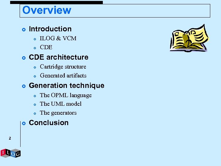 Overview £ Introduction £ £ £ CDE architecture £ £ £ 2 Cartridge structure