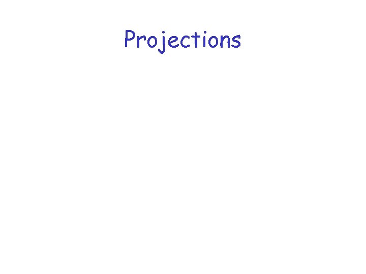 Projections 