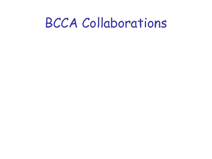 BCCA Collaborations 