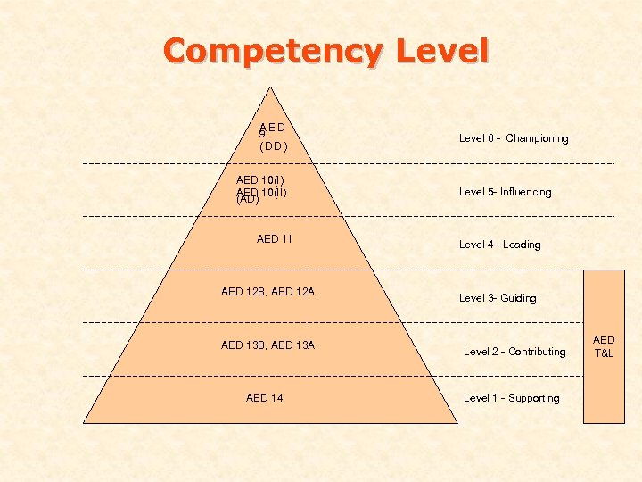 Competency Level AED 9 (DD) AED 10(II) (AD) AED 11 AED 12 B, AED