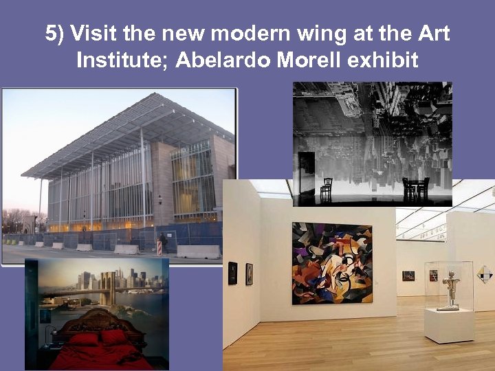 5) Visit the new modern wing at the Art Institute; Abelardo Morell exhibit 