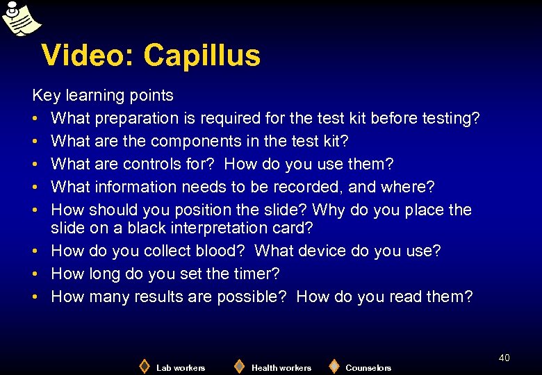 Video: Capillus Key learning points • What preparation is required for the test kit