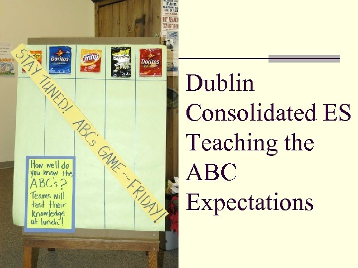 Dublin Consolidated ES Teaching the ABC Expectations 