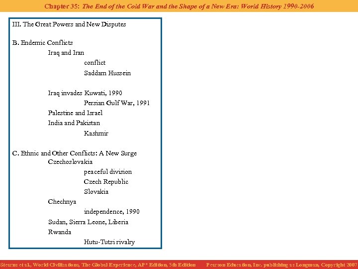 Chapter 35: The End of the Cold War and the Shape of a New