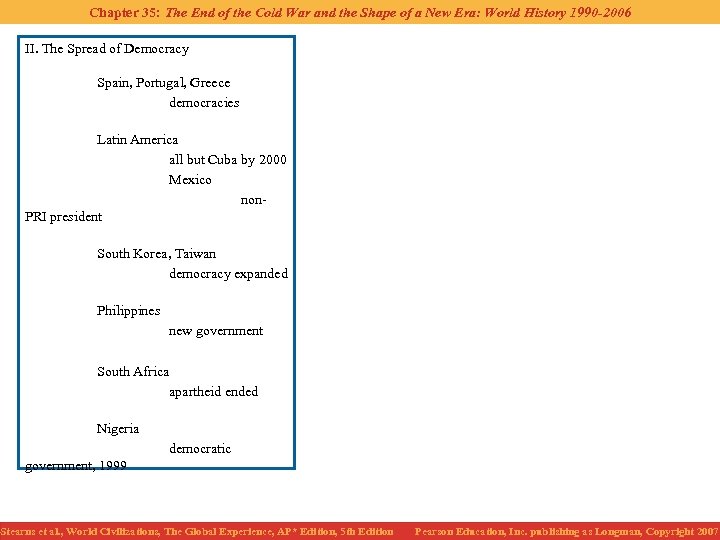 Chapter 35: The End of the Cold War and the Shape of a New