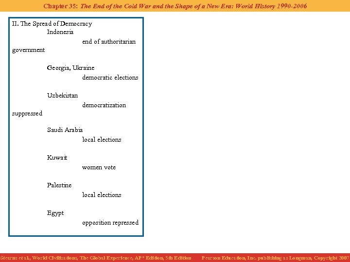 Chapter 35: The End of the Cold War and the Shape of a New