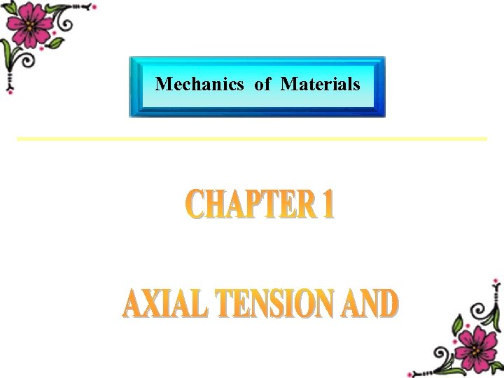 Mechanics of Materials 1 