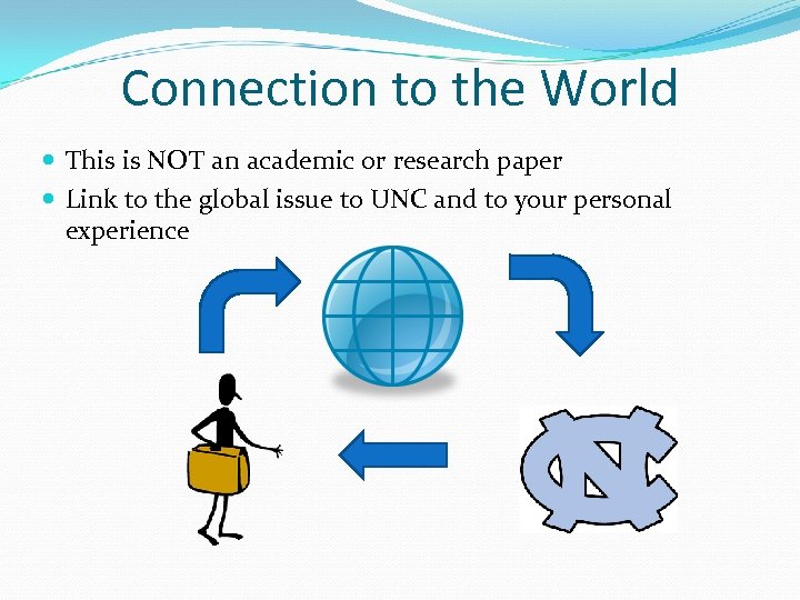 Connection to the World This is NOT an academic or research paper Link to
