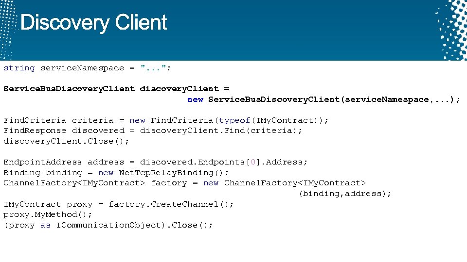 string service. Namespace = 