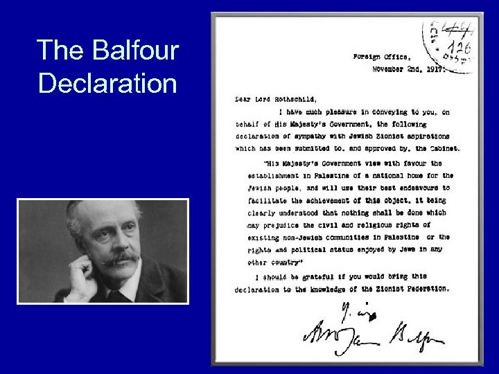 The Balfour Declaration 