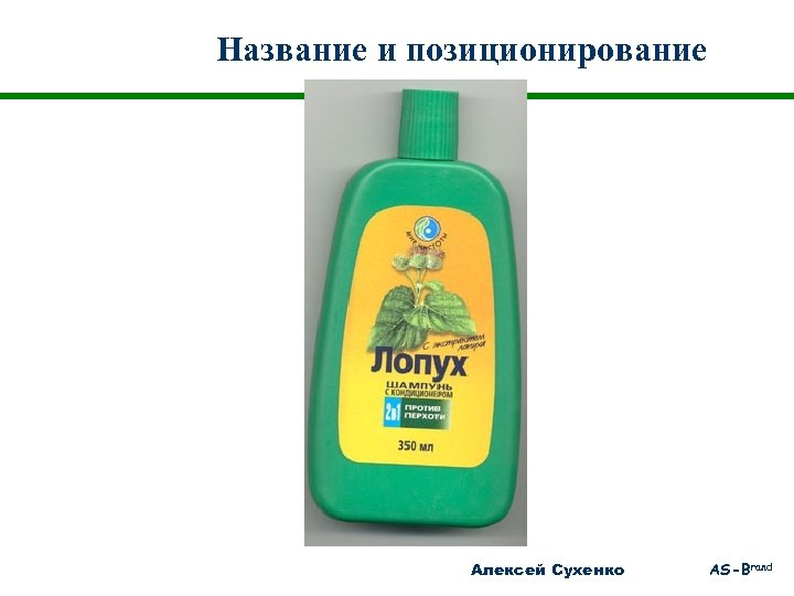 Название и позиционирование Алексей Сухенко AS-Brand 