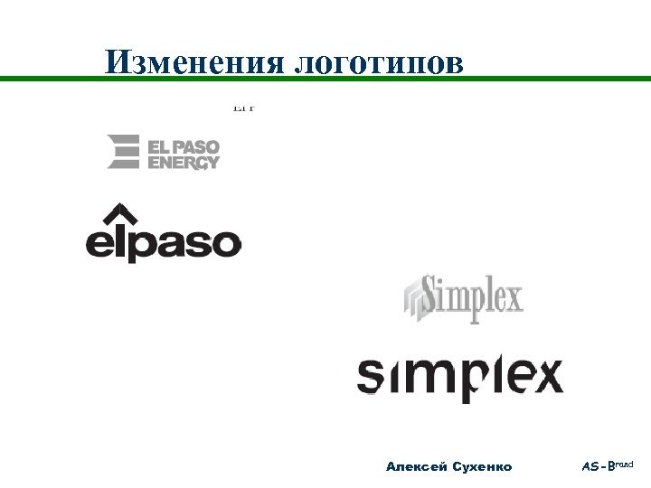 Изменения логотипов Алексей Сухенко AS-Brand 