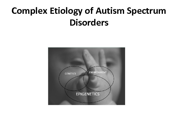 Complex Etiology of Autism Spectrum Disorders 