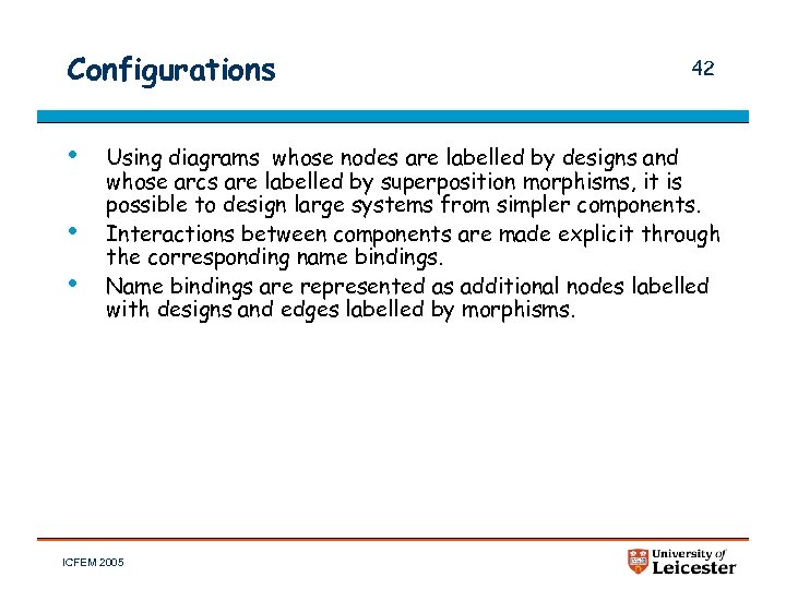 Configurations • • • 42 Using diagrams whose nodes are labelled by designs and