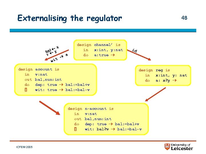 Externalising the regulator x al b y v a wit design in out do