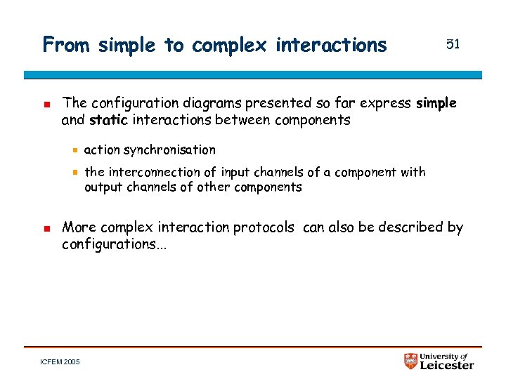 From simple to complex interactions 51 The configuration diagrams presented so far express simple