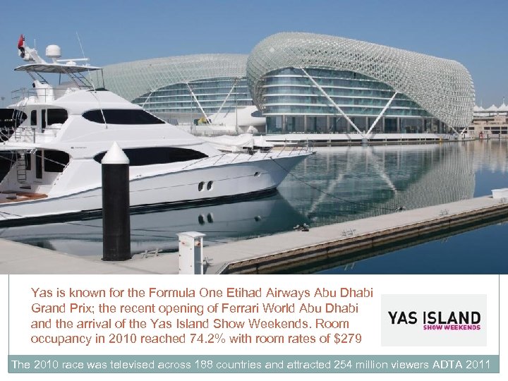Yas. ae Yas is known for the Formula One Etihad Airways Abu Dhabi Grand