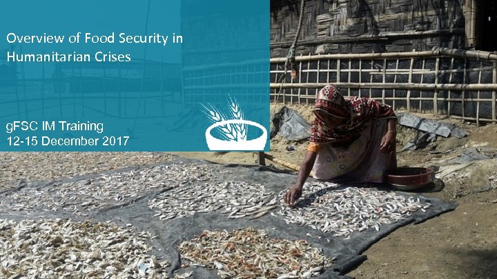 Overview of Food Security in Humanitarian Crises g. FSC IM Training 12 -15 December