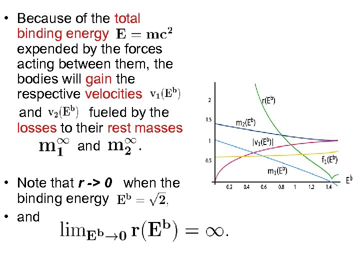  • Because of the total binding energy expended by the forces acting between