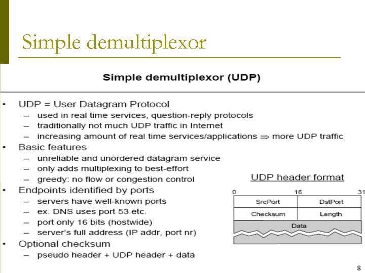 Simple demultiplexor 